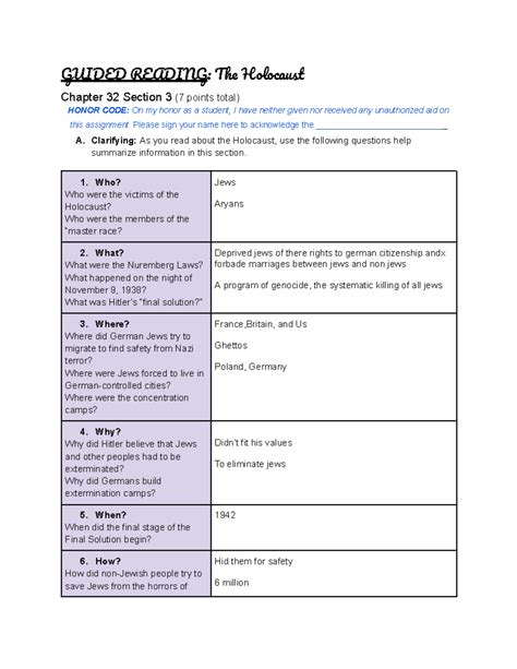 holocaust guided answers to section 3 PDF