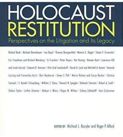 holocaust restitution perspectives on the litigation and its legacy Epub