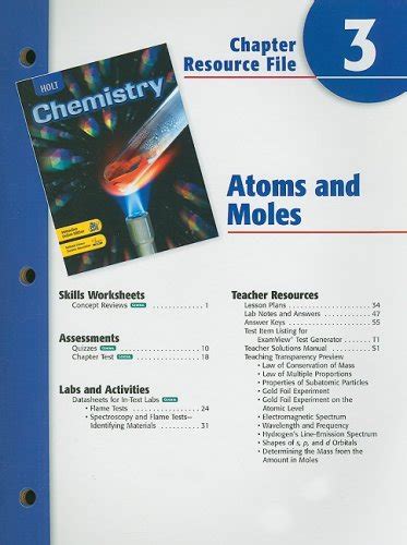 holt chemistry chapter 3 test PDF