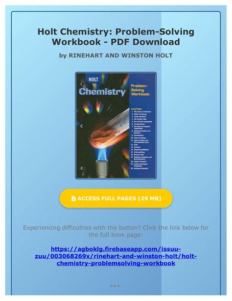 holt chemistry problem solving work answers pdf Reader