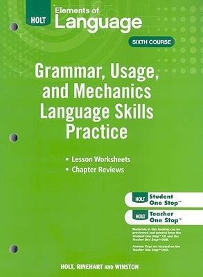 holt elements of language sixth course grammar usage and mechanics language practice skills PDF