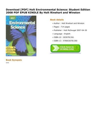 holt environmental science teacher edition online answers Kindle Editon