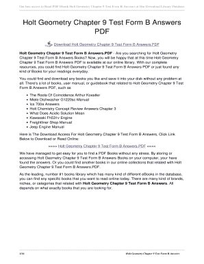 holt geometry answers chapter 9 Kindle Editon