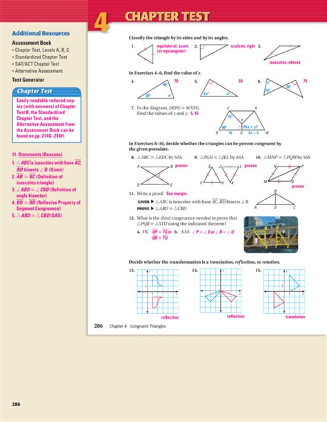holt geometry chapter 4 test answers Doc