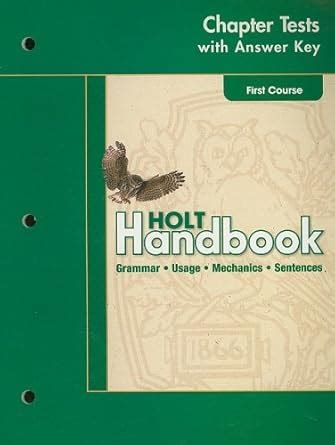 holt handbook chapter tests with answer key Epub