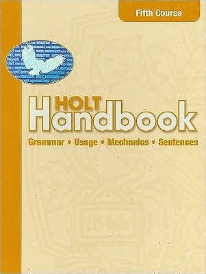 holt handbook fifth course answers review PDF
