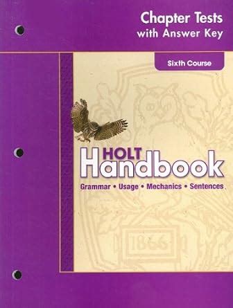 holt handbook sixth course answers PDF