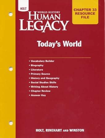 holt human legacy chapter summaries Kindle Editon