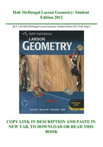 holt mcdougal larson geometry student edition 2012 pdf Doc