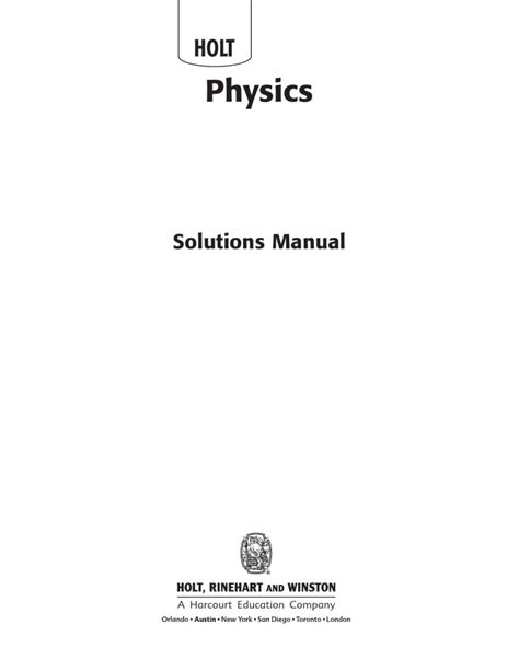 holt physics solution manual chapter 17 PDF