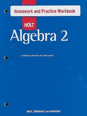 holt rinehart and winston algebra 2 practice workbook answers PDF
