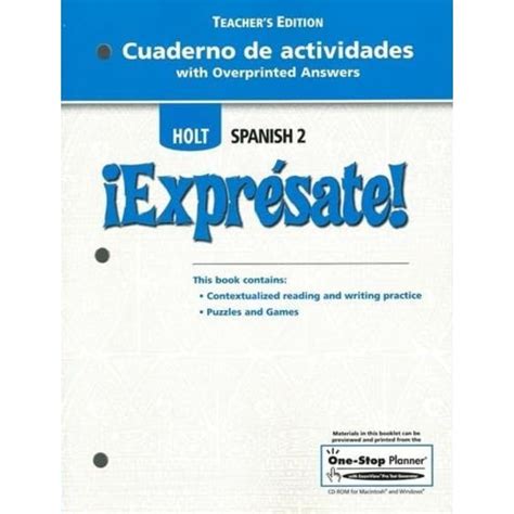 holt spanish 2 cuaderno workbook answers key PDF