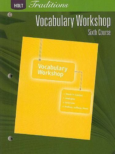 holt vocabulary workshop sixth course Doc