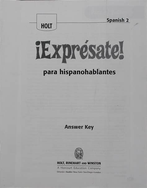 holt-expresate-spanish-2-answer-key Ebook PDF
