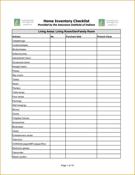 home inventory checklist insure u pdf Kindle Editon