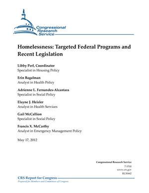 homelessness targeted federal programs and recent legislation Epub
