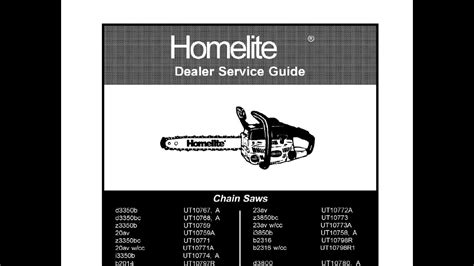 homelite chainsaw service guide 12 21 1998 st01371 1 pdf Doc