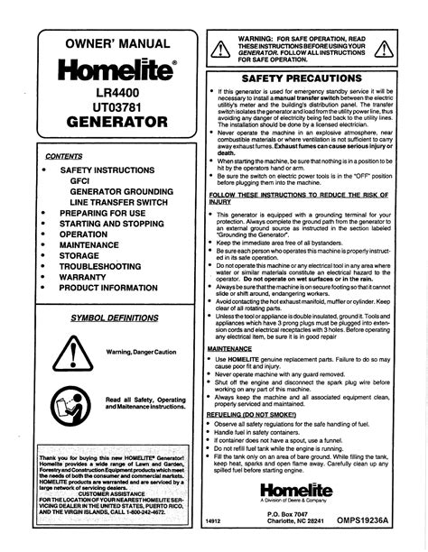 homelite lr4400 user guide Doc