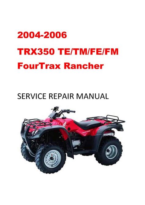honda 2005 rancher owners manual free PDF