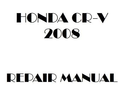 honda 2008 crv repair manual Kindle Editon