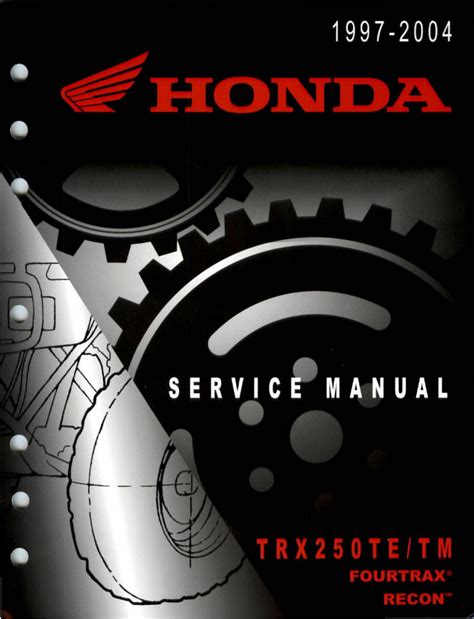 honda 250 recon service manual download Doc