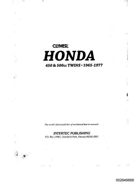 honda 450 500 twins manual Kindle Editon