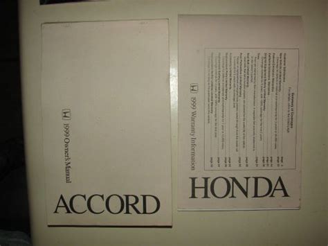 honda accord 1999 owners manual PDF