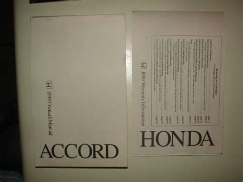 honda accord 1999 owners manual Kindle Editon