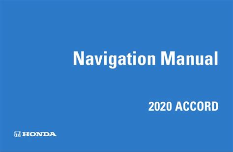 honda accord navigation manual PDF