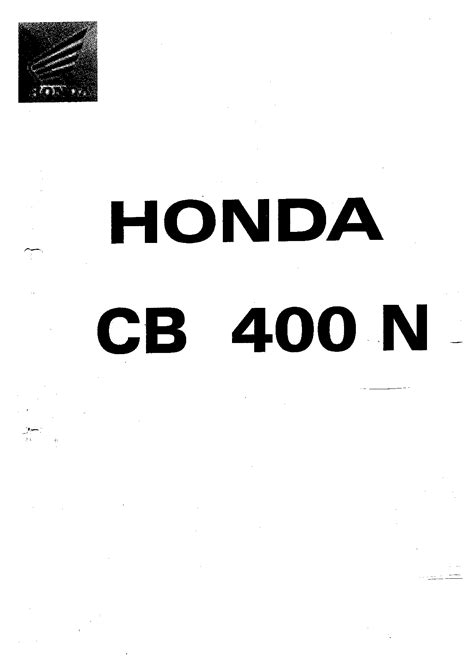 honda cb 400 n free manual Kindle Editon