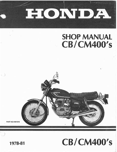 honda cb400 cm400 shop manual 1978 81 Epub