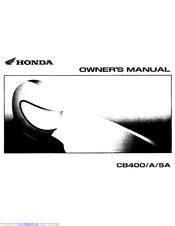 honda cb400 four super owners manual Kindle Editon