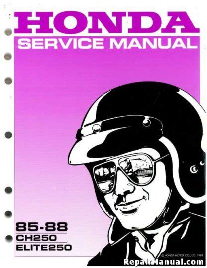 honda ch250 service manual pdf PDF