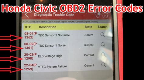 honda civic 2009 code error Reader