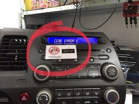 honda civic radio code error e Epub