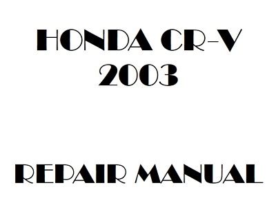 honda crv service manual 2003 Epub