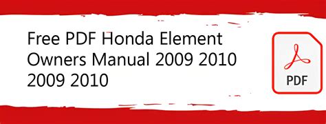 honda element owners manual 2009 Reader