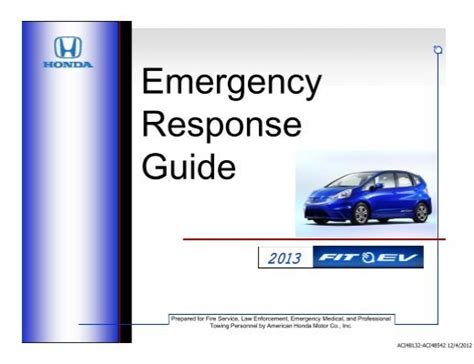honda emergency response guide Kindle Editon