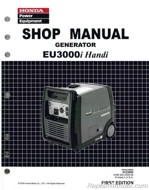 honda eu3000 handi owners manual PDF