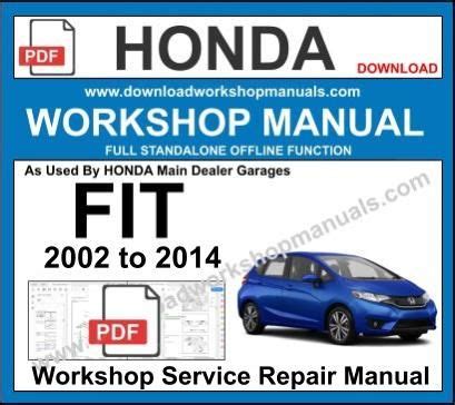 honda fit 2002 service manual Reader