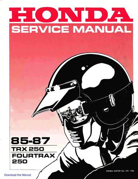 honda fourtrax 250 service manual Epub