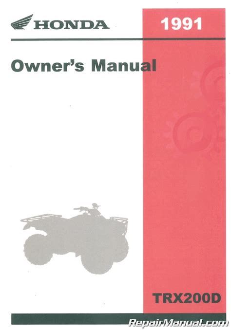 honda fourtrax owners manual PDF