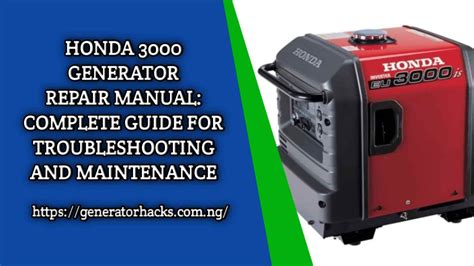 honda generator eu3000is troubleshooting Reader