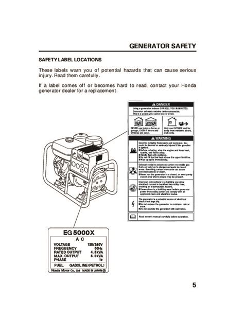 honda generator instruction manual Epub