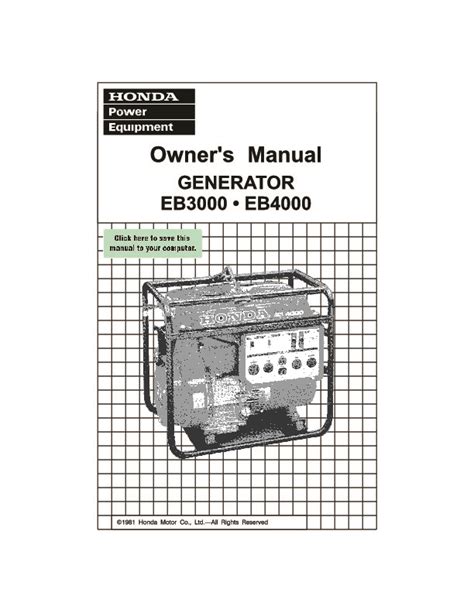 honda generator repair manual PDF