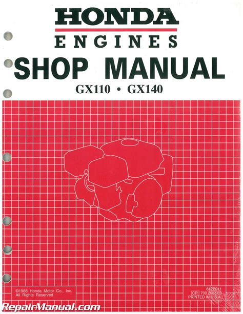 honda gx110 shop manual PDF