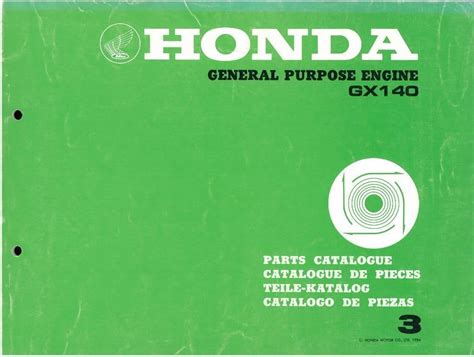 honda gx140 parts manual Epub