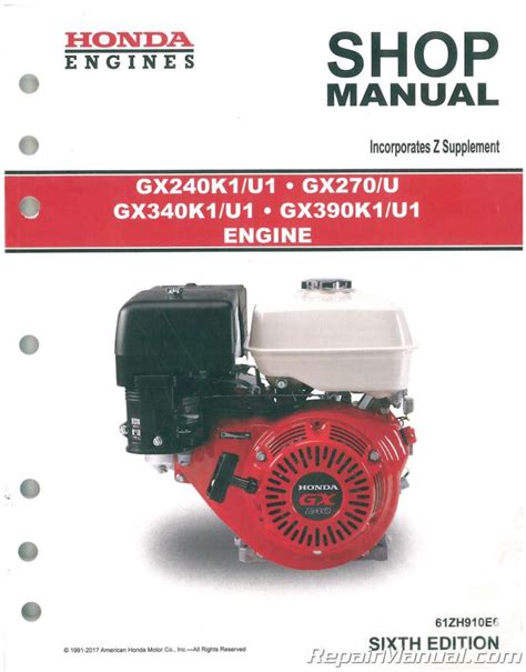 honda gx390k1 engines service manual PDF