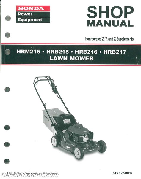 honda harmony hrb 216 shop manual PDF