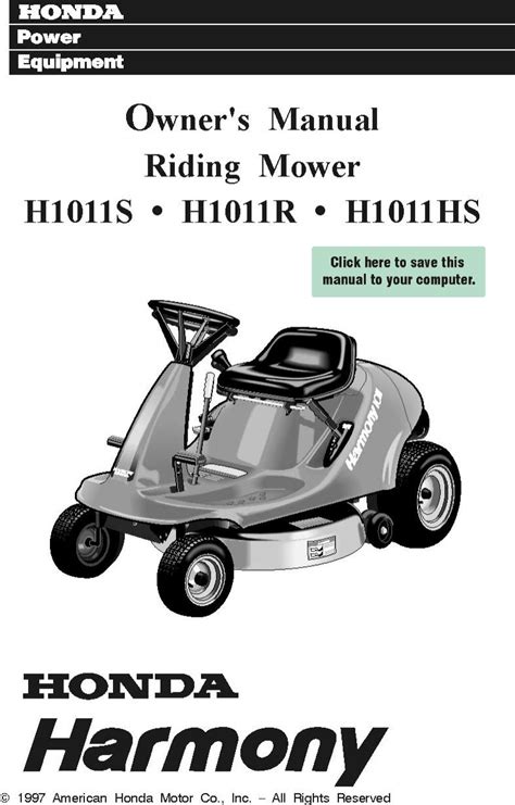 honda harmony lawn mower owner manual Kindle Editon